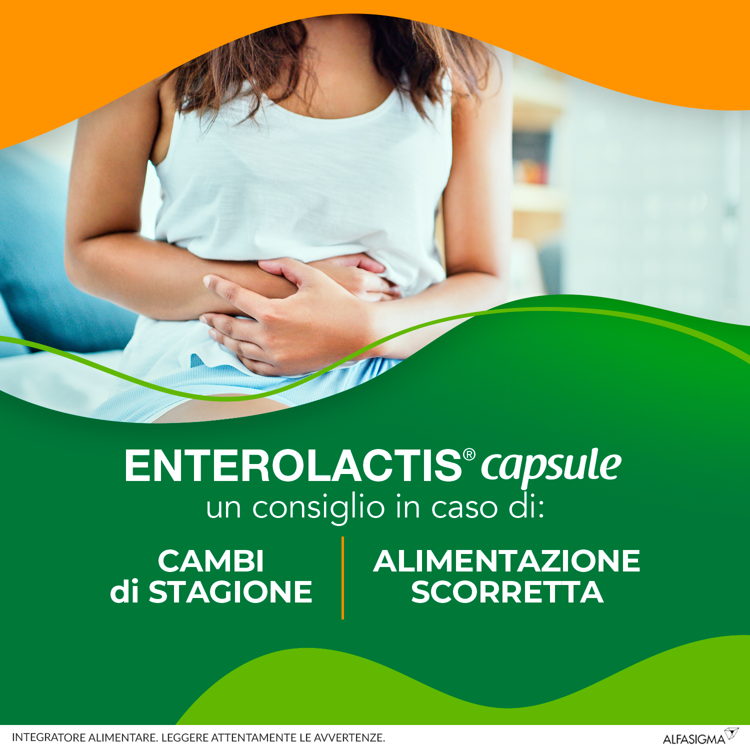 Enterolactis Capsule, Integratore Alimentare con Fermenti lattici, probiotici L,Casei DG, 8 Miliardi Cellule Vive, Senza Glutine e Lattosio, 20 Capsule