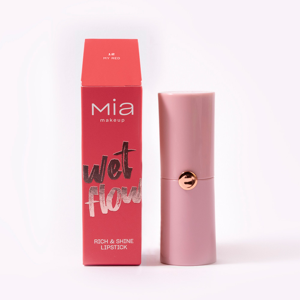 Mia Makeup - Wet Flow - Rossetto Cremoso N.12 My Red