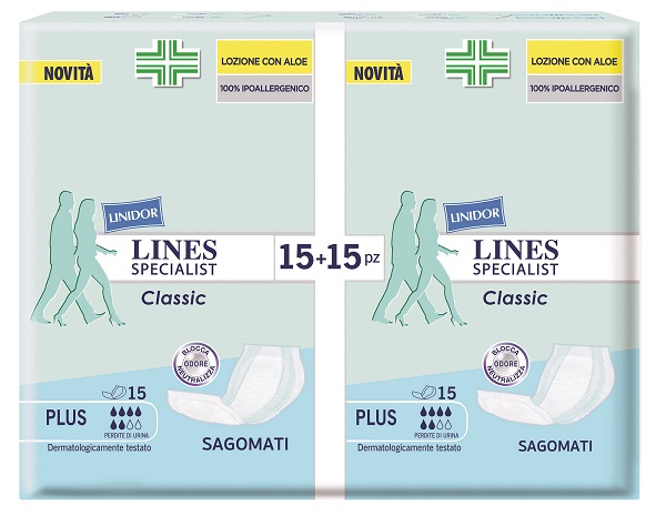 Lines Specialist Sagomati Plus Pannolone Incontinenza 30 Pezzi