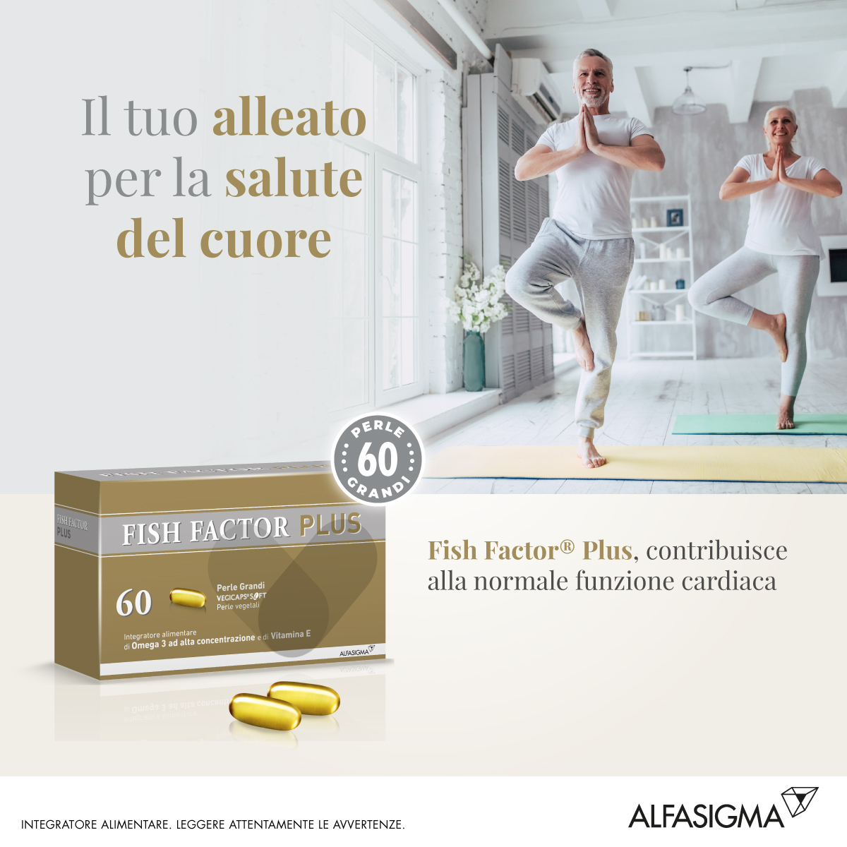 Fish Factor Plus Integratore Omega 3 60 Perle Grandi