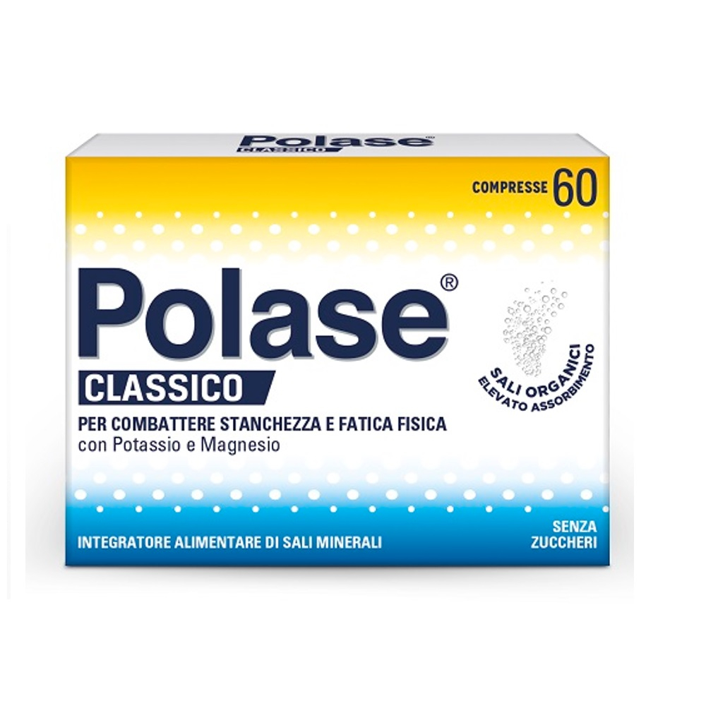 Polase Classico Integratore Alimentare Sali Minerali Organici Magnesio Potassio Senza Zucchero 60 Cp
