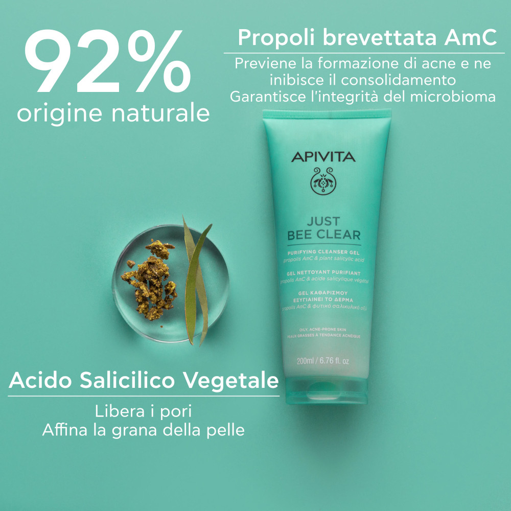 Apivita Just Bee Clear Gel Detergente Purificante