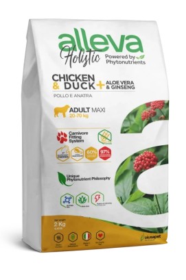 ALLEVA HOLISTIC DOG ADULT CHICKEN AND DUCK MAXI KG 2 - P00231