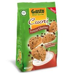 Giusto Senza Glutine Cuori Frollini Con Gocce di Cioccolato 200 g