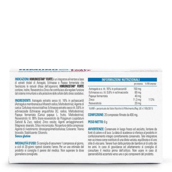 Himunostar Forte Integratore Difese Immunitarie 20 Compresse