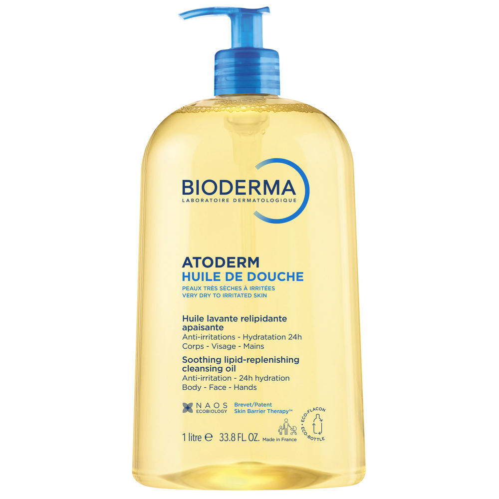 Bioderma Atoderm Huile De Douche - Olio Detergente Ultra-Nutriente Per Pelle Molto Secca 1 Litro