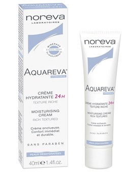 Noreva Aquareva Crema Idratante 24h Ricca per pelle secca 40ml