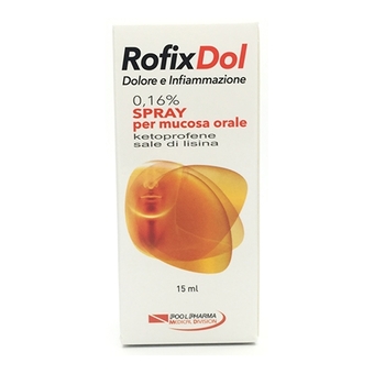 Rofixdol Dolore e Infiammazione - Spray per mucosa orale - 0,16% di Ketoprofene - 15 ml