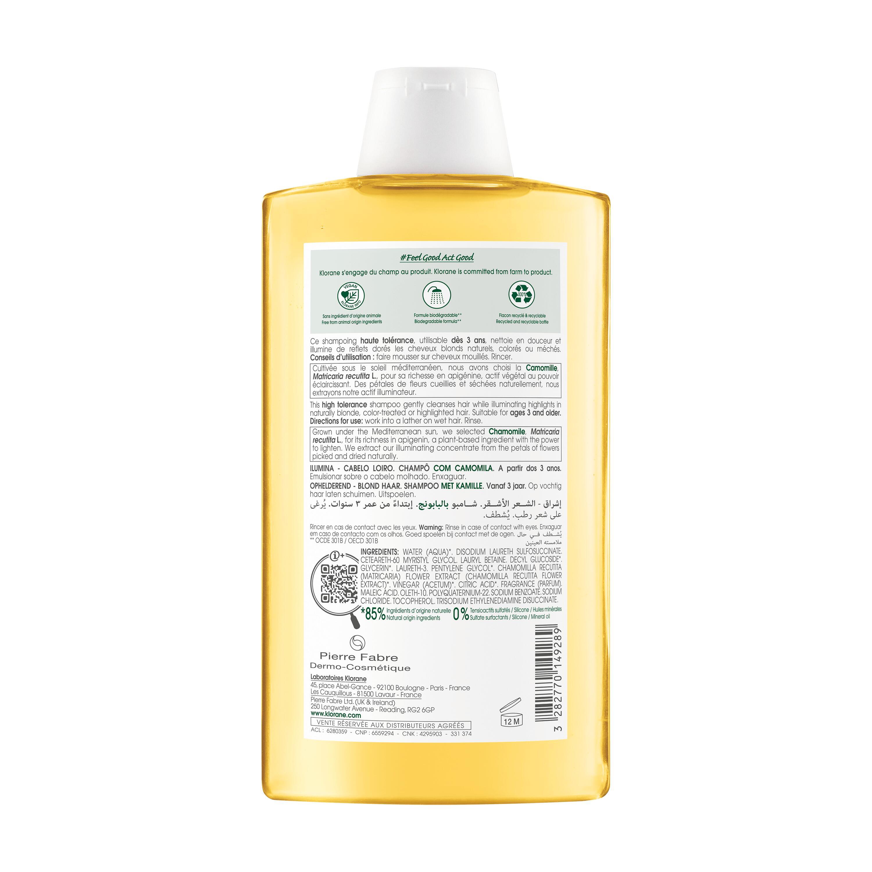 Klorane - Riflessi Biondi Shampoo Alla Camomilla Illuminante 400 ml