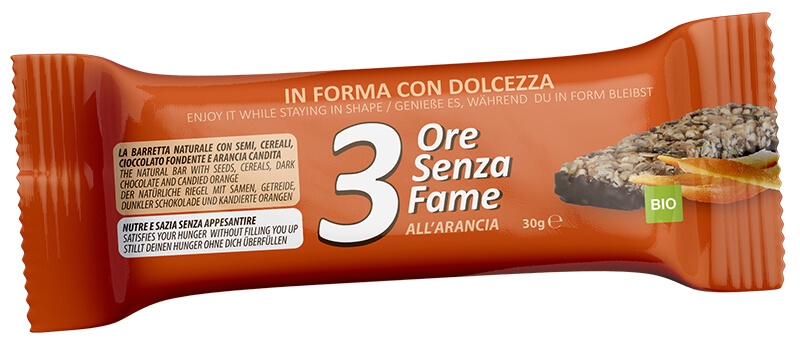3 Ore Senza Fame all'Arancia BIO Barretta spezzafame 30g