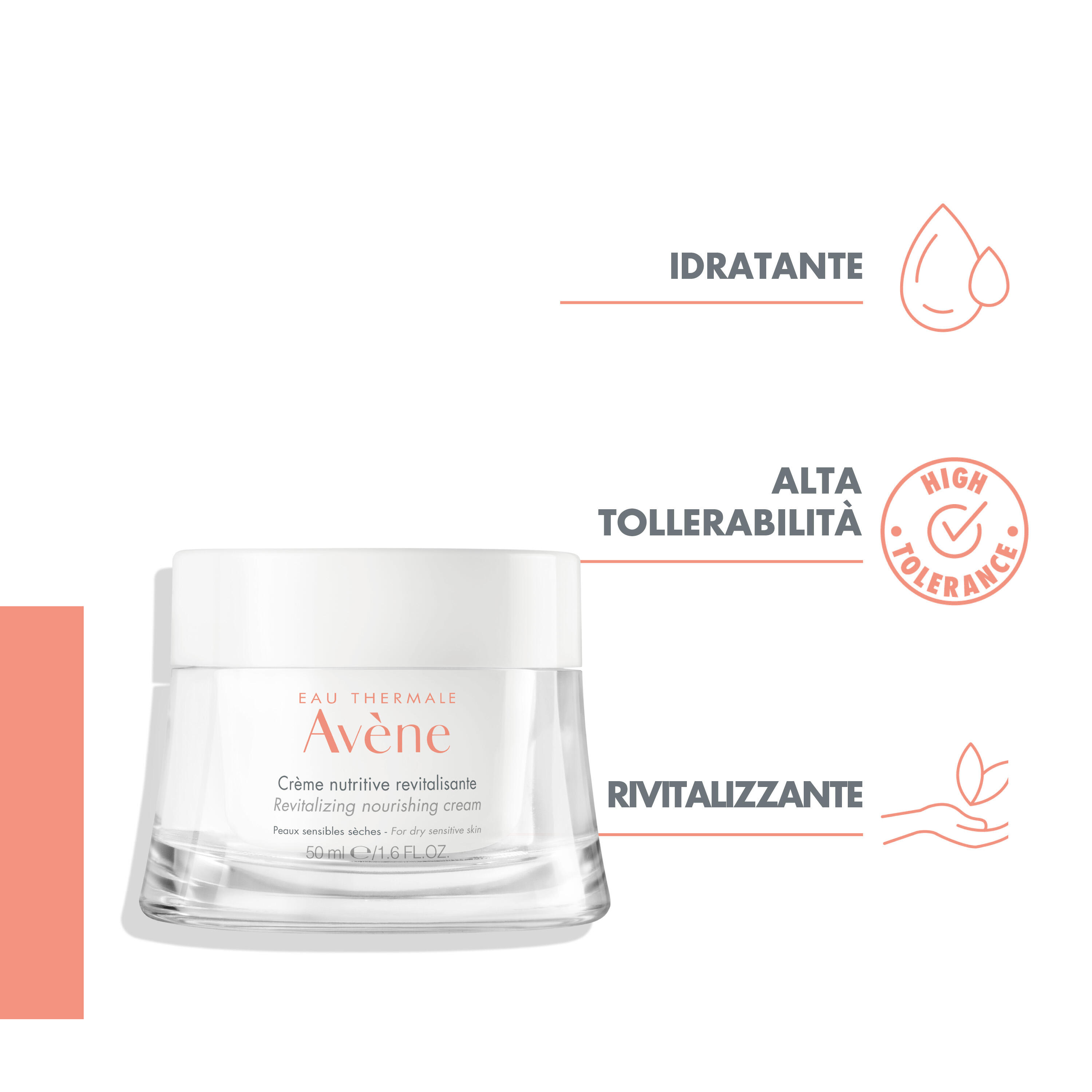 Avène Les Essentiels - Crema Nutritiva Rivitalizzante Per Pelle Secca 50 ml
