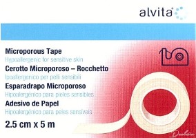 Alvita Cerotti Microporosi in Rocchetto 2,5cm x 5m