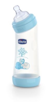 Chicco Biberon Benessere Angolato Polipropilene Silicone Boy 250ml