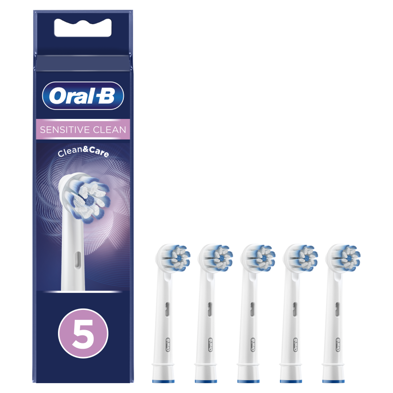 Oral-B Sensitive Clean Testine Di Ricambio, Confezione Da 5 Pezzi