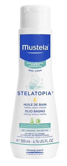Mustela Stelatopia Olio Bagno Per Bambino Nutriente Pelle Secca 200 ml