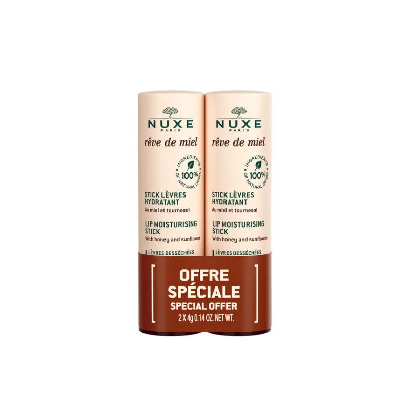 Nuxe - Rêve De Miel - Stick Labbra Idratante Al Miele Bipacco Da 4 gr