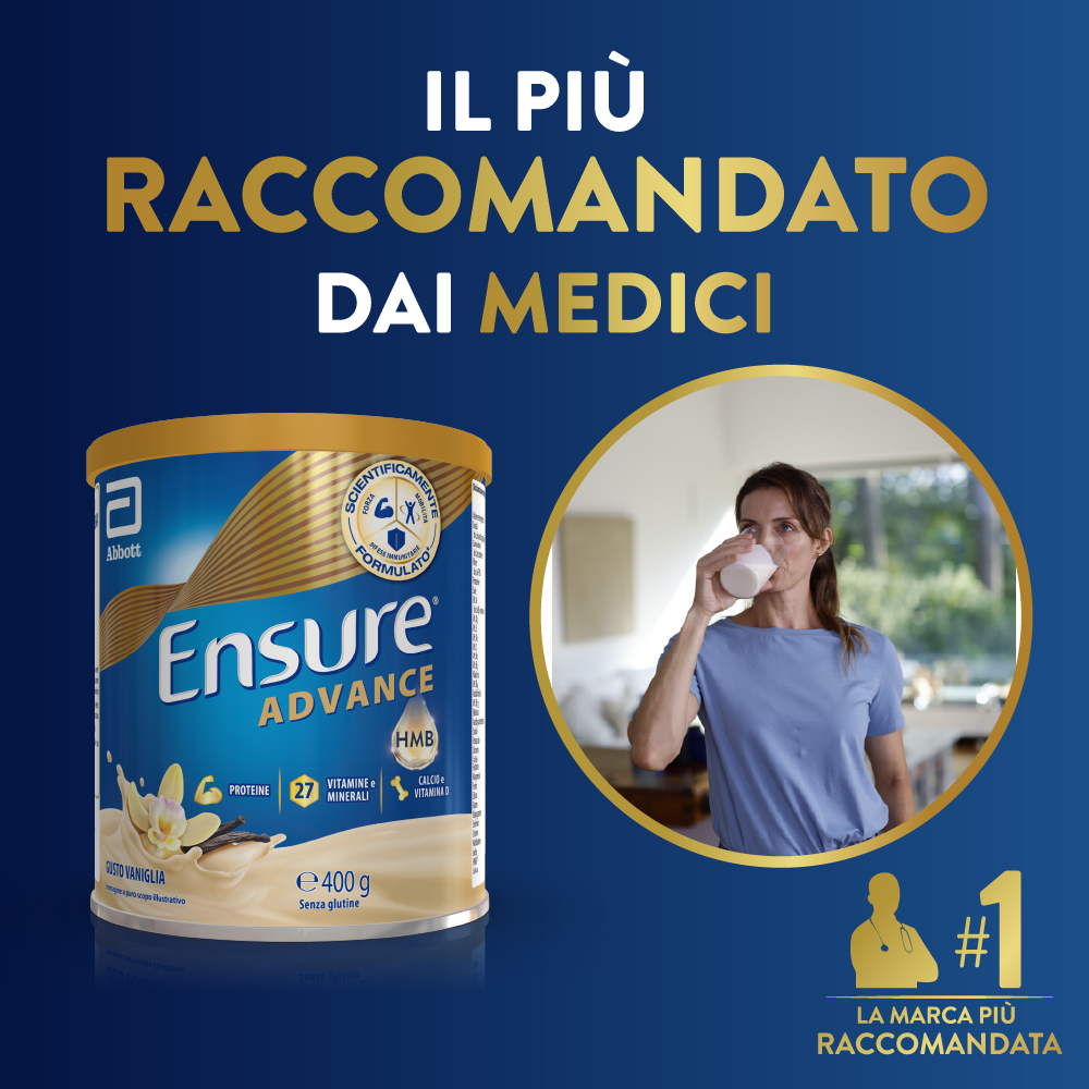 Ensure Advance – Formula Nutrivigor Integratore Alimentare Proteico Vaniglia 400g