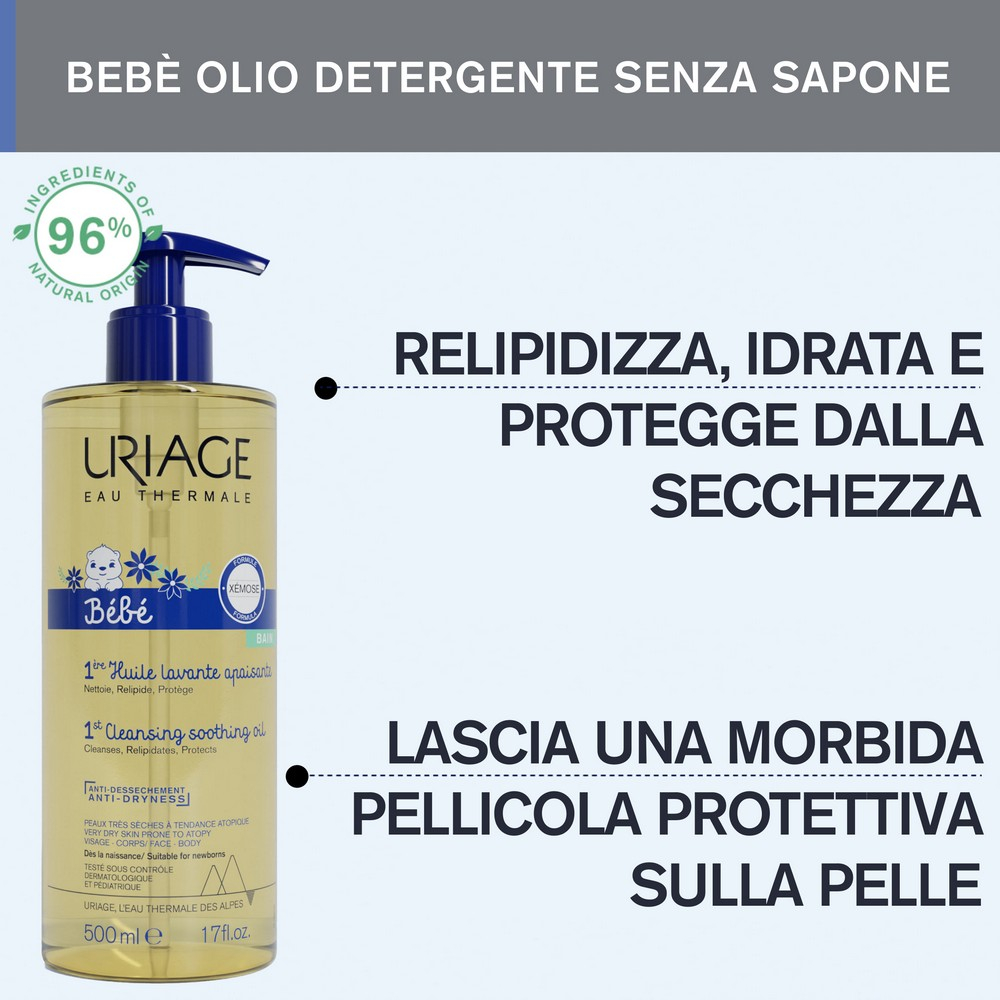 Uriage Bebè 1° Olio detergente - 500ml