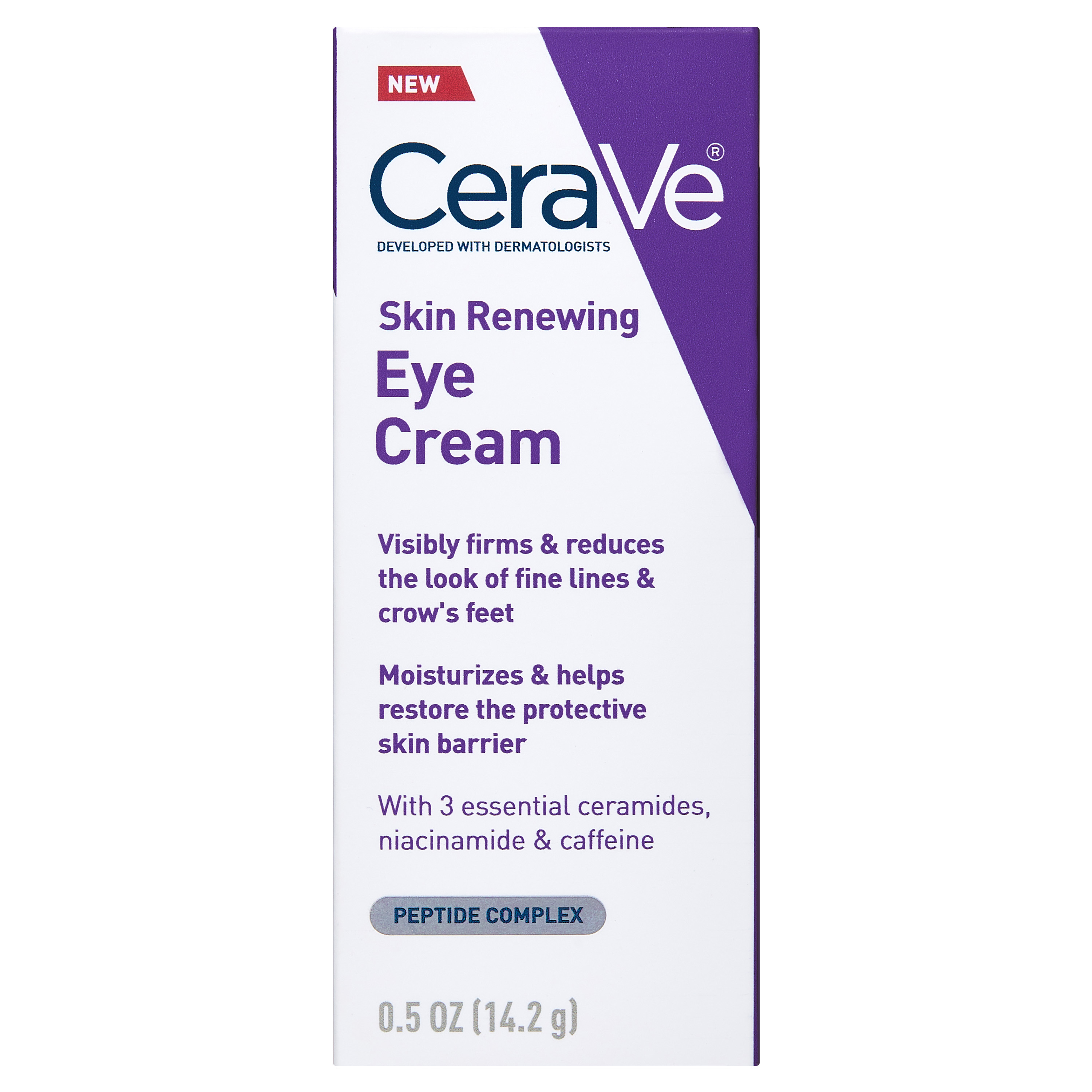  CeraVe Skin Renewing Crema Contorno Occhi Peptidi,  Con Complesso di Peptidi, 3 Ceramidi Essenziali, Niacinamide e Caffeina,  Per i Primi Segni dell'Età, 15ml