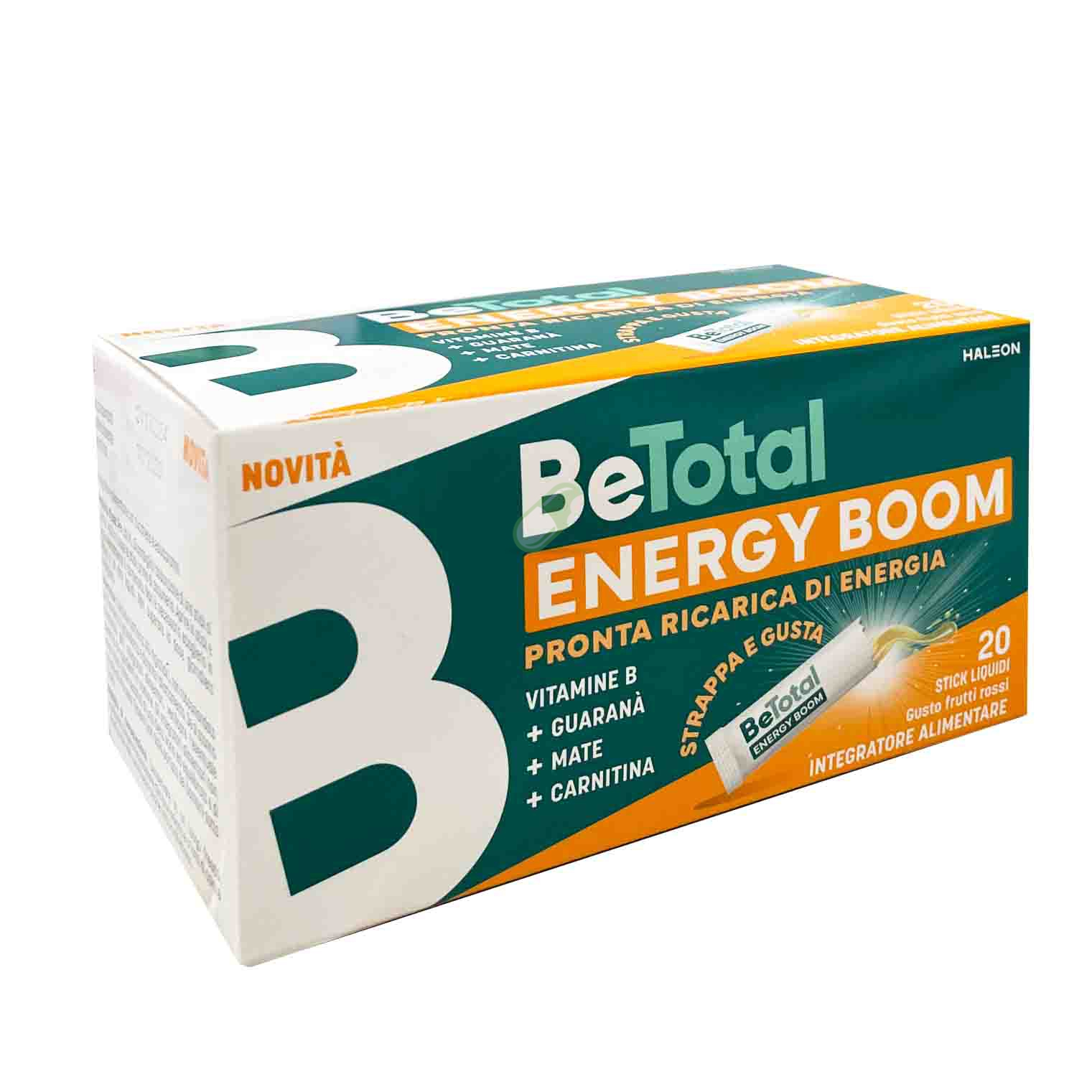 BeTotal Energy Boom - Integratore orosolubile vitamine B gusto arancia 20 stick