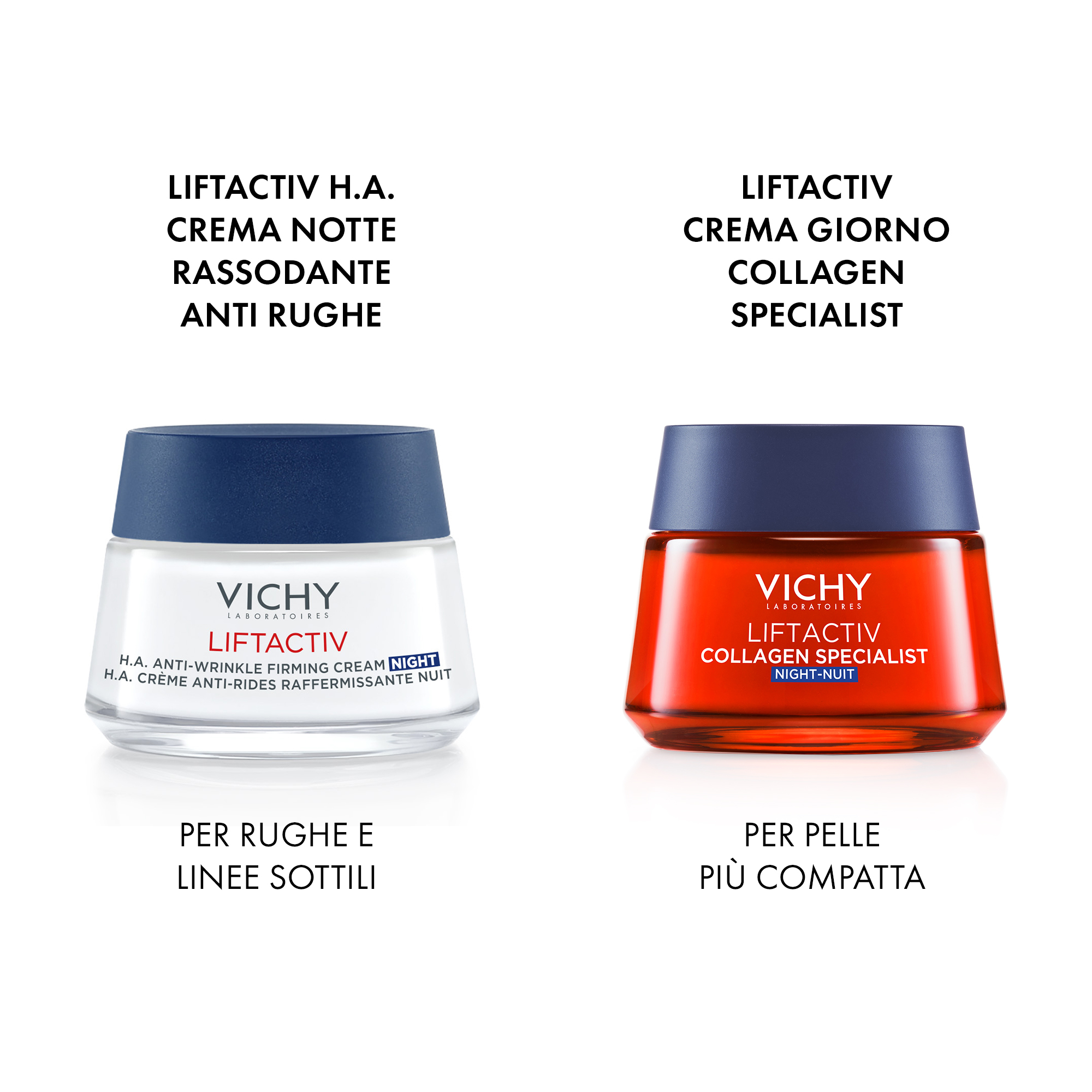 Vichy Liftactiv Hyaluronic Specialist H.A. Crema Notte Anti-rughe Rassodante e Rimpolante con acido ialuronico 50 ml