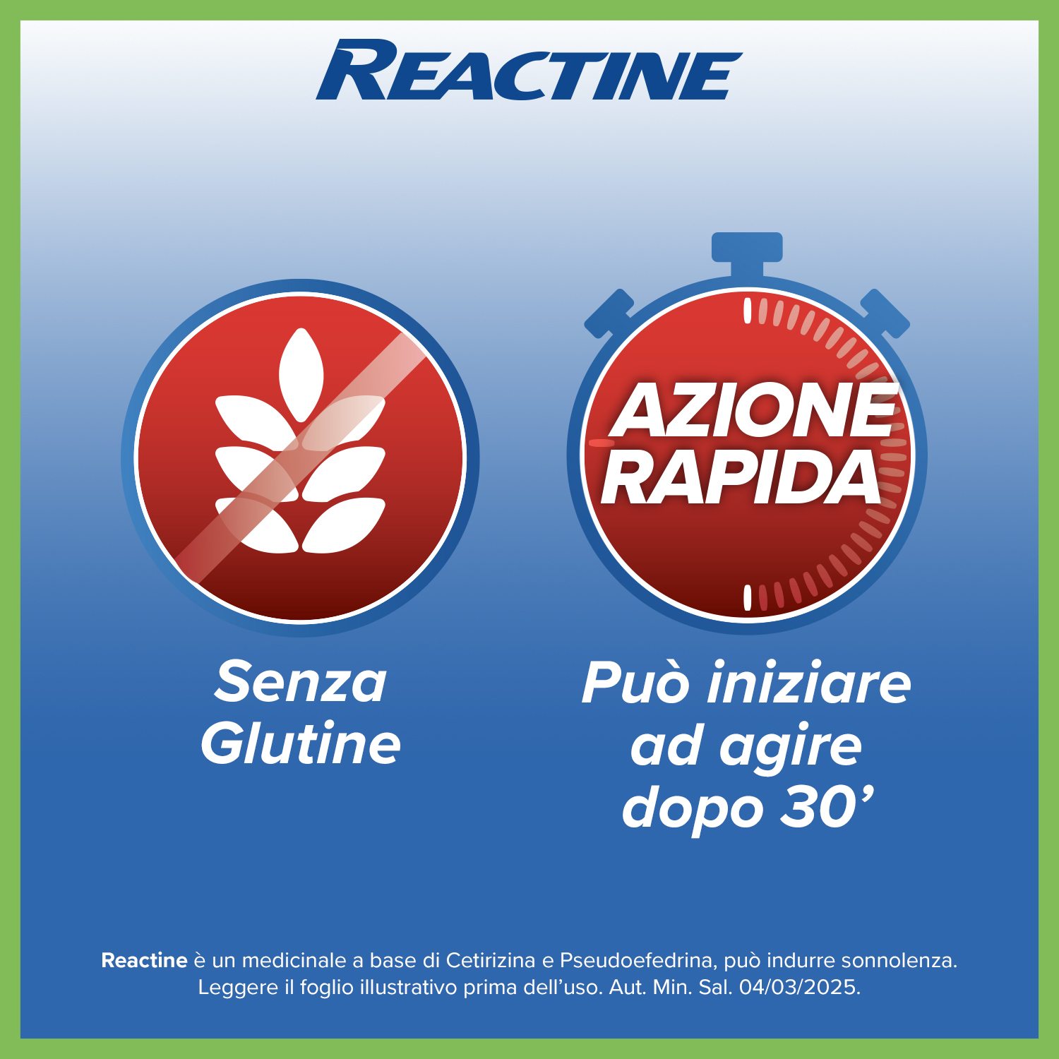Reactine Allergia 6 Compresse Antistaminico Rinite Allergica e Rinorrea