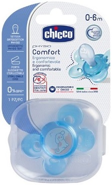 Chicco Succhietto Comfort Silicone Boy 0-6 Mesi