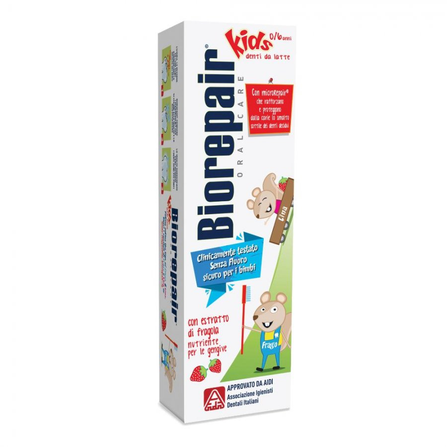 Biorepair Dentifricio Kids 0-6 Anni Gusto Fragola 50 ml