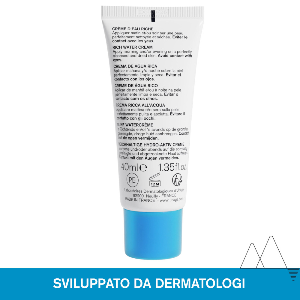 Uriage Eau Thermale Crema Ricca all'Acqua Idratante Viso 40 ml