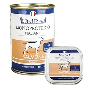 UNIPRO CANE MONOPROTEICO SALMONE 150GR (vaschetta)