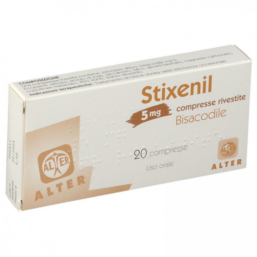 Stixenil 5 mg Bisacodile Stitichezza 20 Compresse Rivestite
