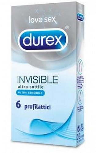 Durex Invisible Preservativi Ultra Sottili 6 Pezzi