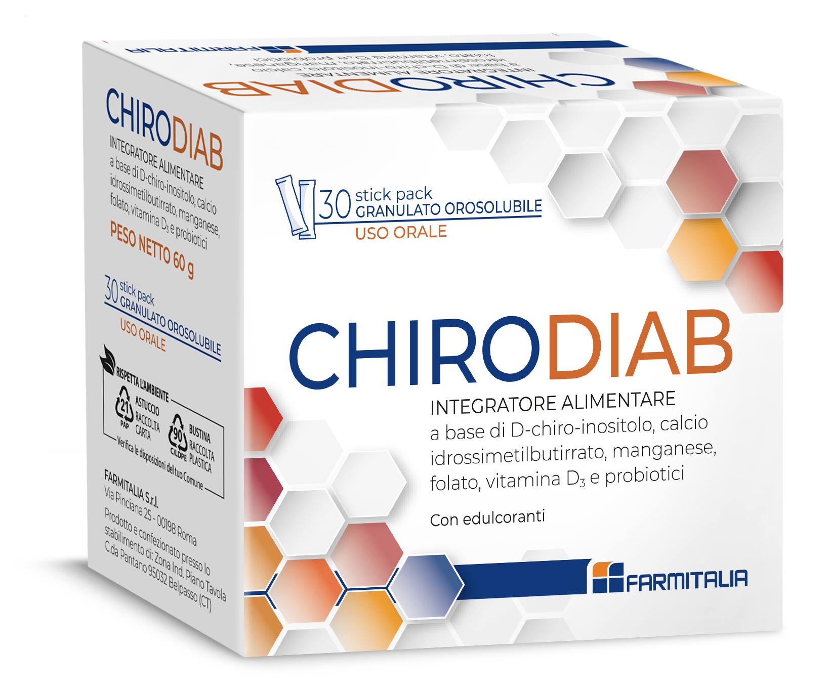 Chirodiab 30 Stick Pack Granulato Orosolubile - Integratore Per Dismetabolismo