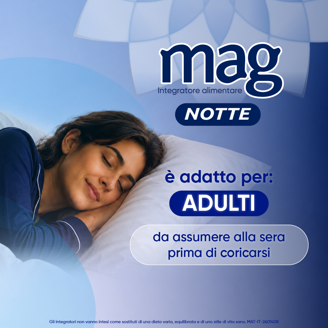 Mag Notte 24 Bustine - Integratore Con Melatonina, Magnesio E Griffonia Per Favorire il Rilassamento E Il Sonno