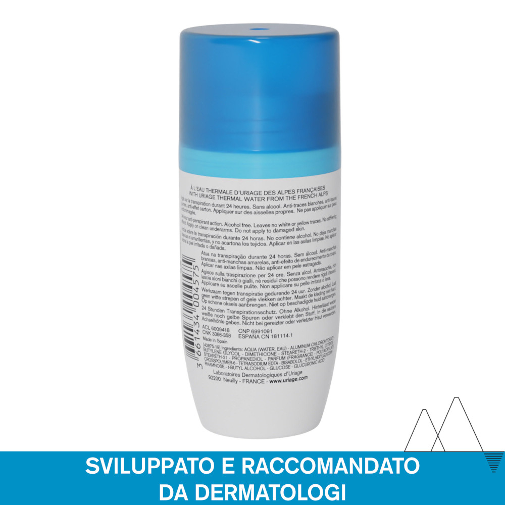 Uriage Deodorante Power3 Anti-sudorazione Intensa Roll-On 50 ml