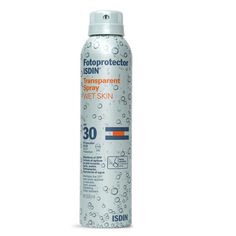 Fotoprotector Isdin Spray Trasparente Wet Skin SPF 30 Protezione Corpo 200 ml