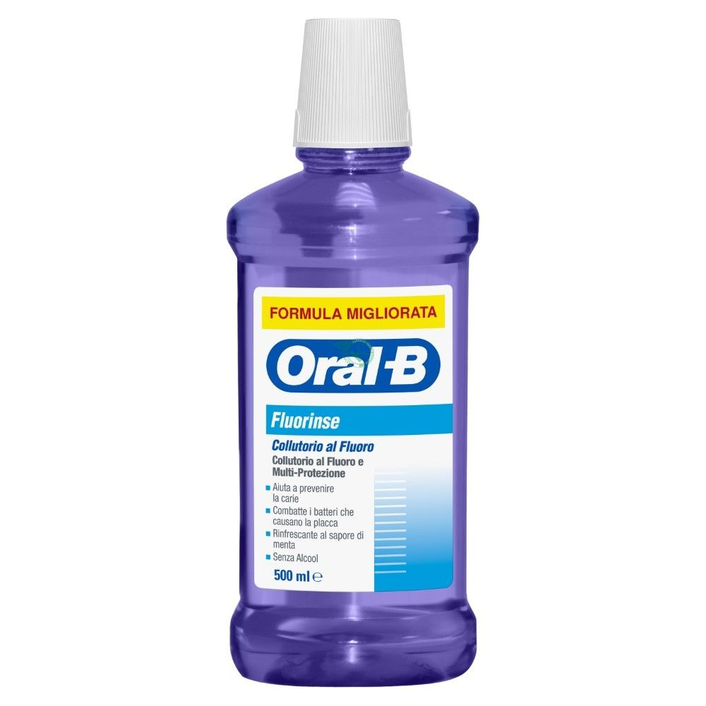 Oral-B Fluorinse Collutorio Anti-Carie con Sodio Fluoruro 500 ml