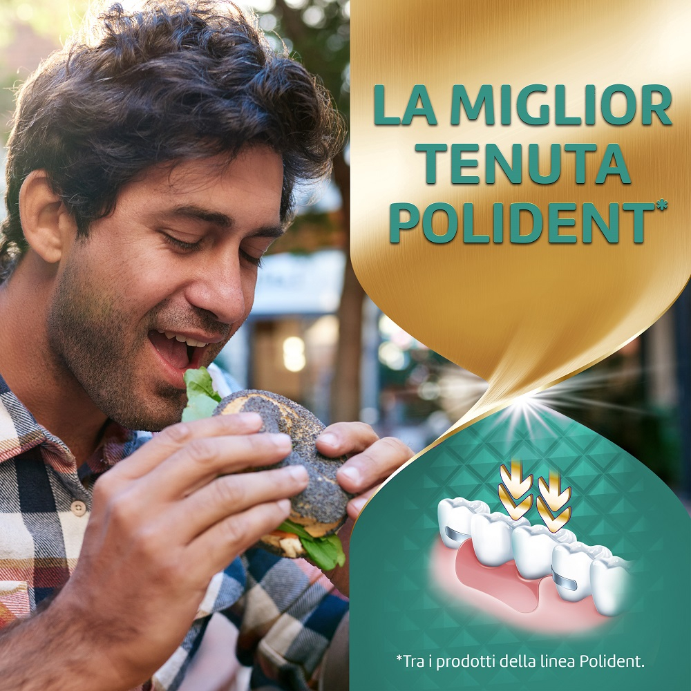 Polident Super Tenuta+Sigillante Sigillante per Protesi dentale Gusto Menta 70g