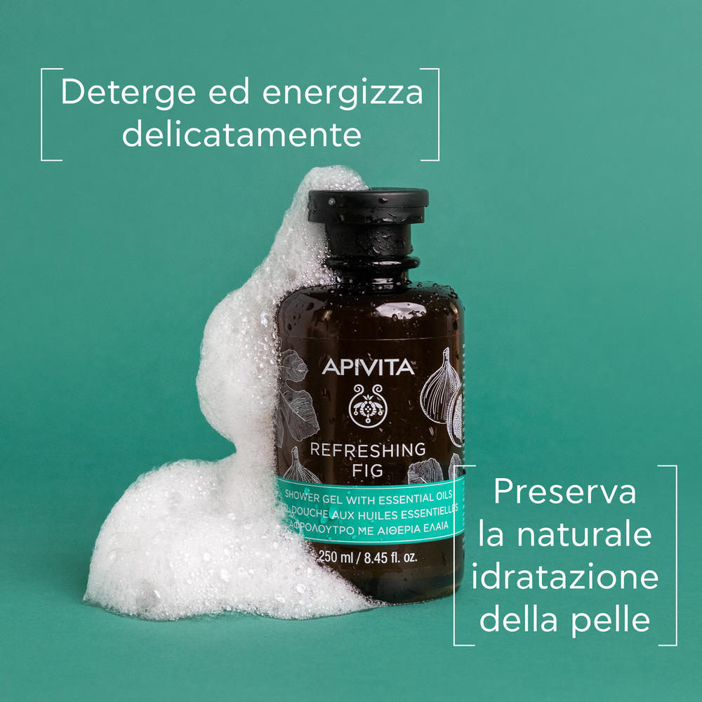 Apivita ReFreshing Fig - Gel-Doccia Delicato Idratante Corpo Con Oli Essenziali Al Profumo Di Fico E Propoli 250 ml
