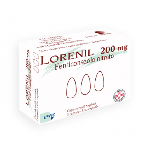 Lorenil 200 mg Fenticonazolo 3 Capsule Molli Vaginali