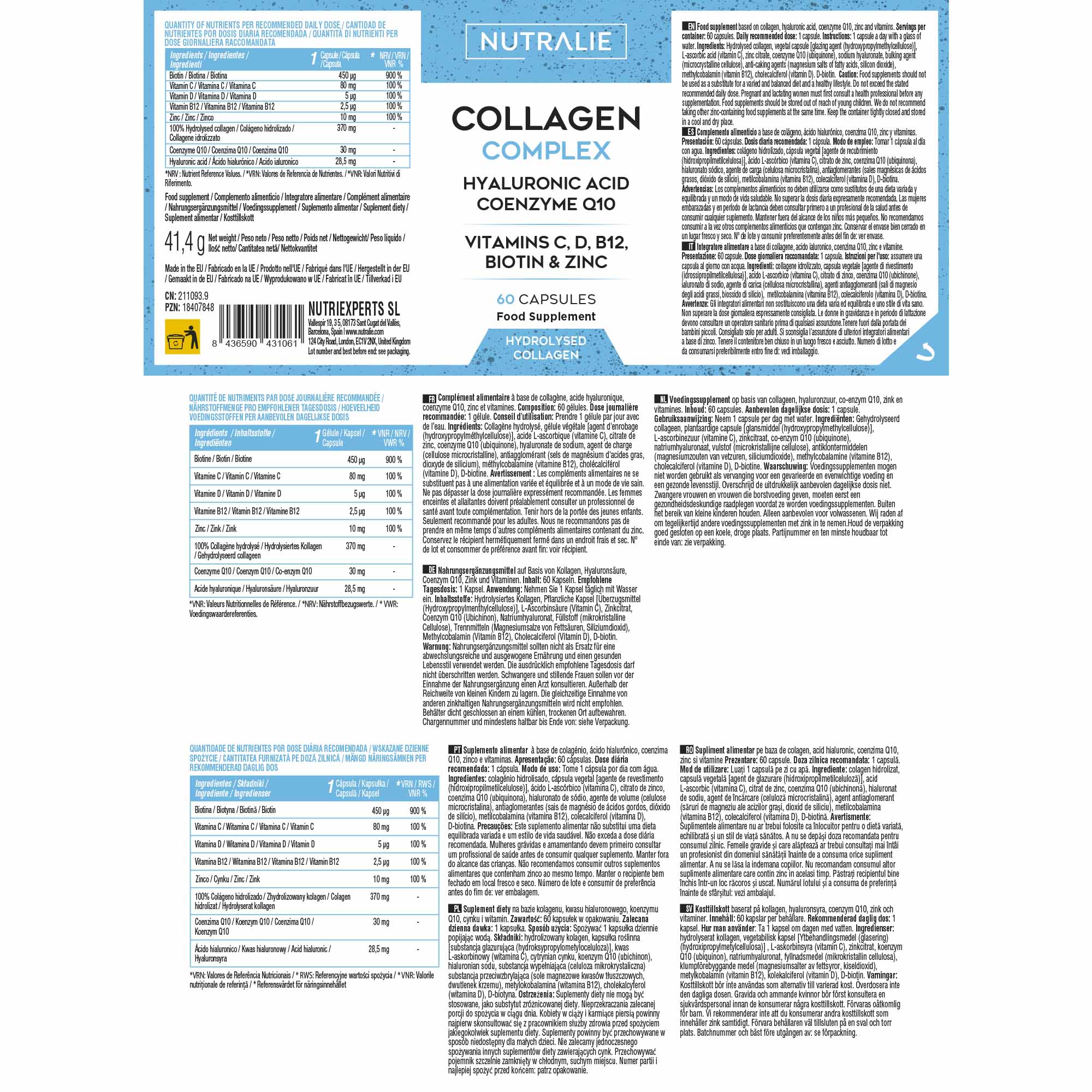 Nutralie Collagen Complex 60 Capsule - Integratore Per La Pelle