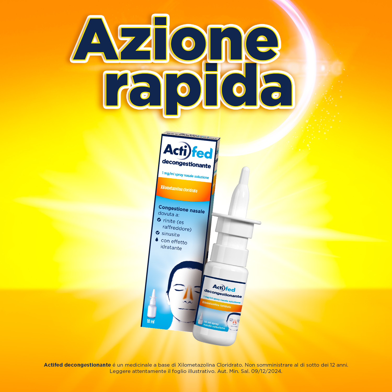 Actifed Decongestionante Spray Nasale Rinite e Sinusite