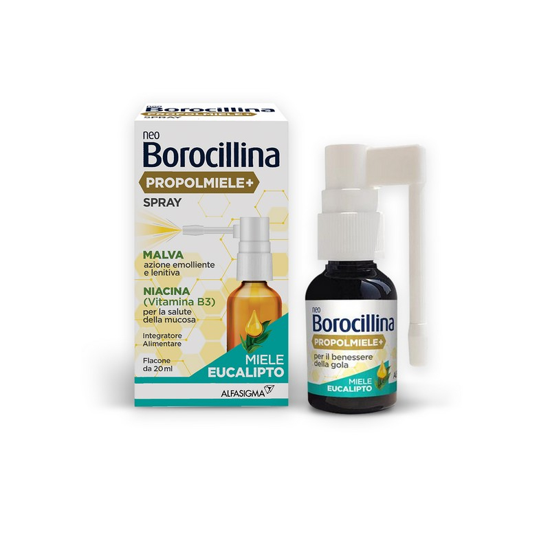 Neoborocillina Propolmiele Spray 20ml Gusto Miele ed Eucalipto