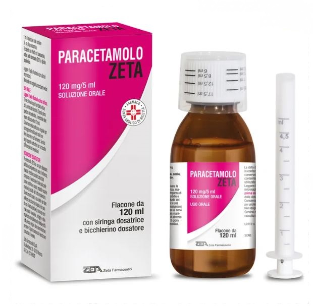 Paracetamolo Soluzione Orale 120mg/5mL Flacone 120mL