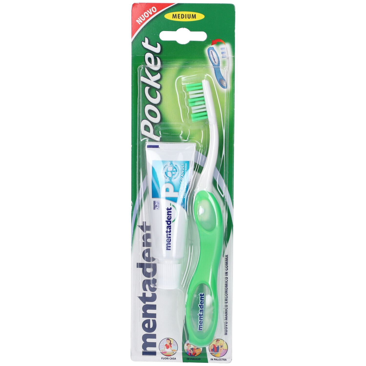 Mentadent Pocket Spazzolino da Viaggio Manuale 1 Pezzo