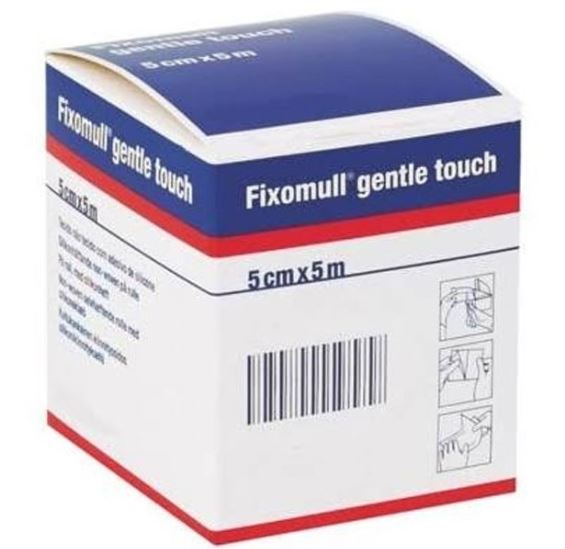 Fixomull Gentle Touch Benda di Fissaggio Ritagliabile 5cm x 5m