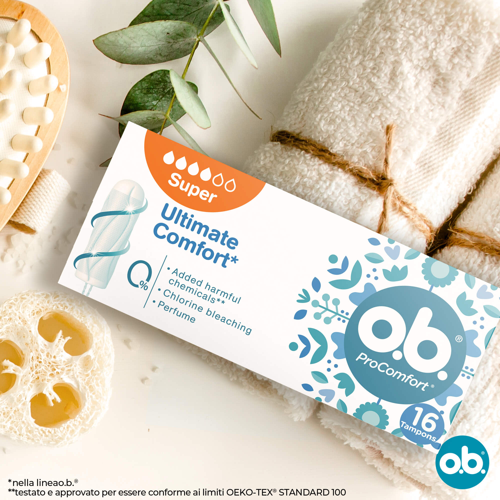 o.b. Assorbenti Interni ProComfort super facili da applicare e rimuovere flusso intenso 16 tamponi