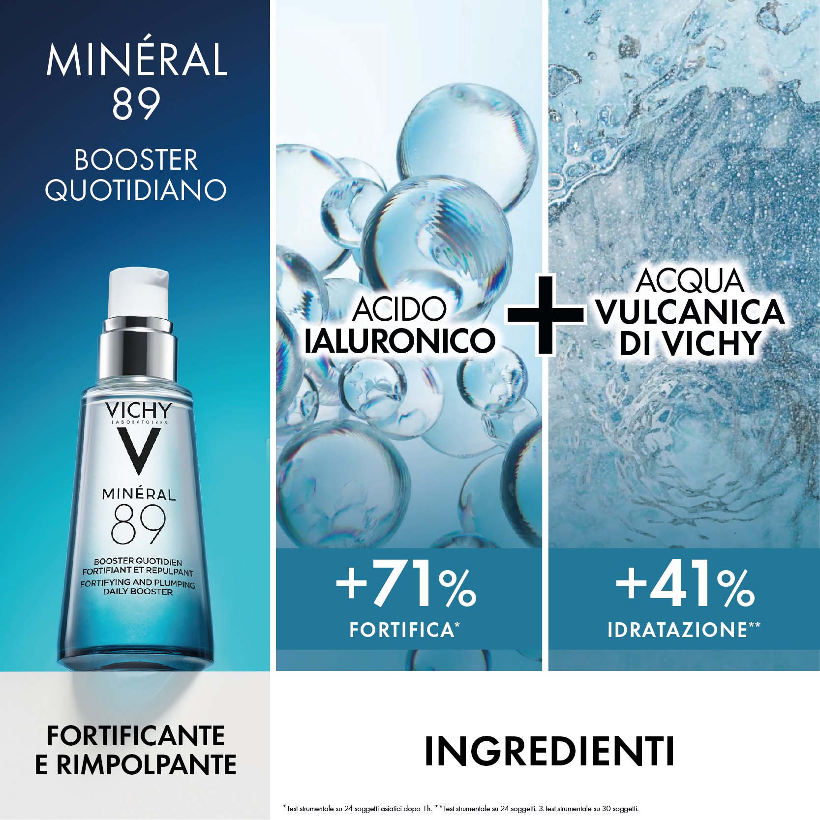 Vichy Cofanetto Regalo per un'Idratazione Intensa con Minéral 89 Booster Siero 50 ml + Minéral 89 Crema 15 ml
