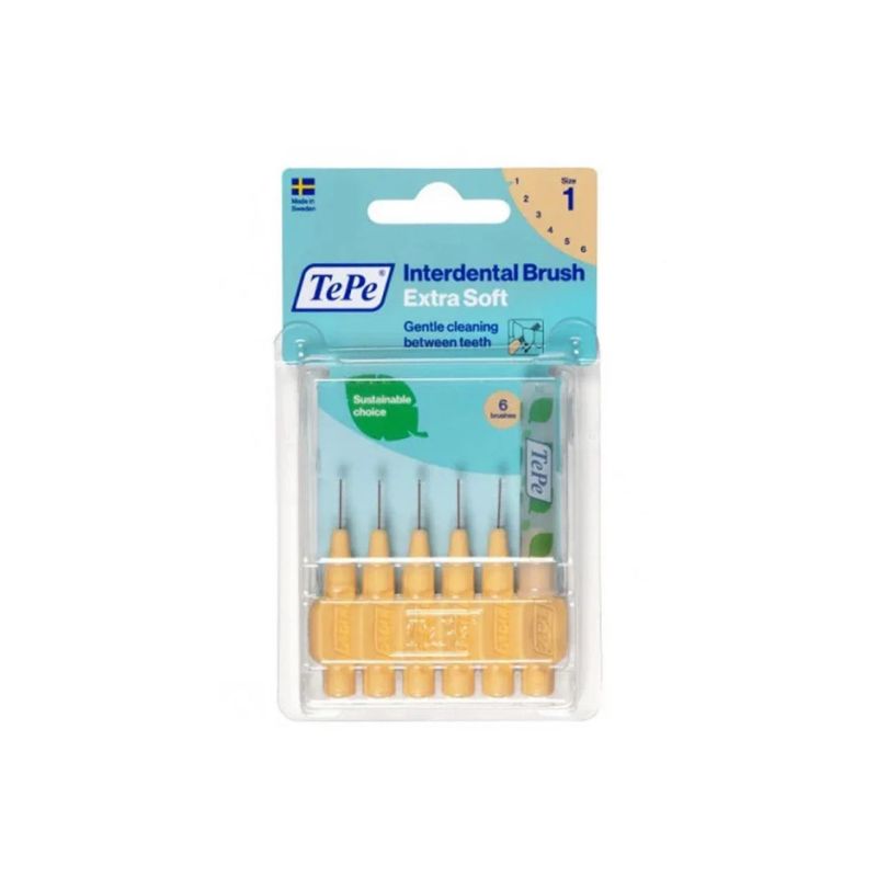 TePe Extra-Soft - 6 Scovolini Interdentali ISO 1 Misura 0,45 mm Arancione