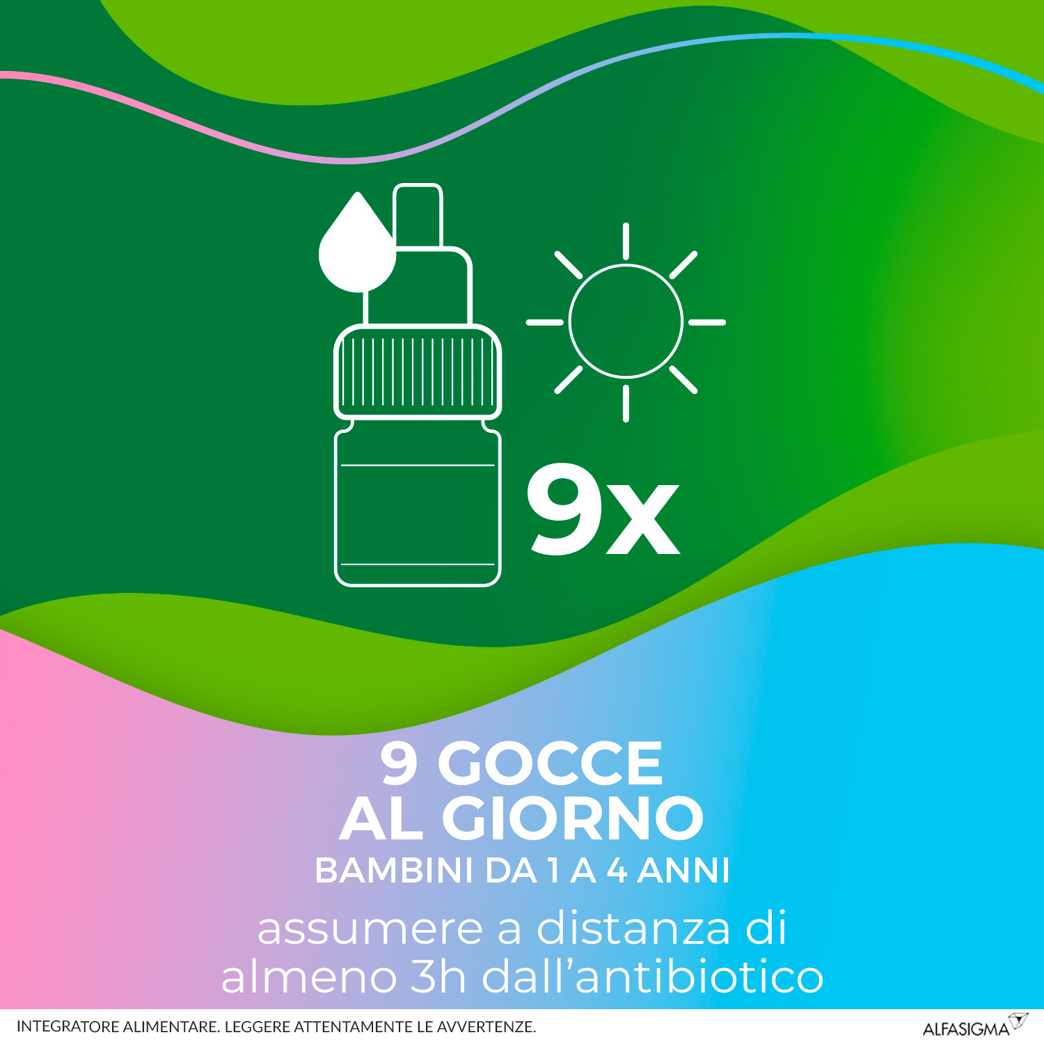 Enterolactis Baby Gocce, Integratore Alimentare con Fermenti lattici, probiotici L,Casei DG, 14 Miliardi Cellule Vive, Specifico per Bambini 1-4 anni, Flacone da 8ml